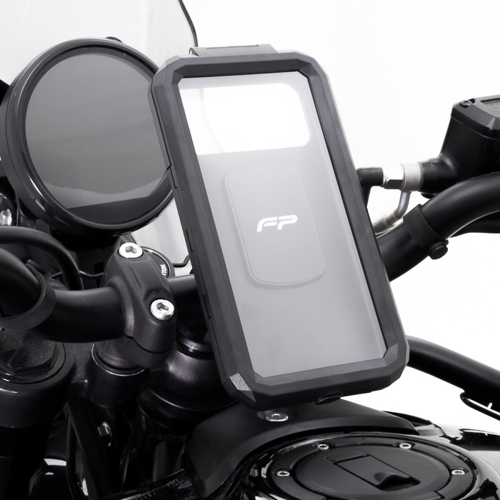 Porta Celular FP Titan instalado en moto