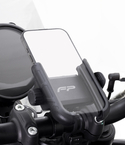 Porta Celular FP Ultra instalado en manubrio de moto