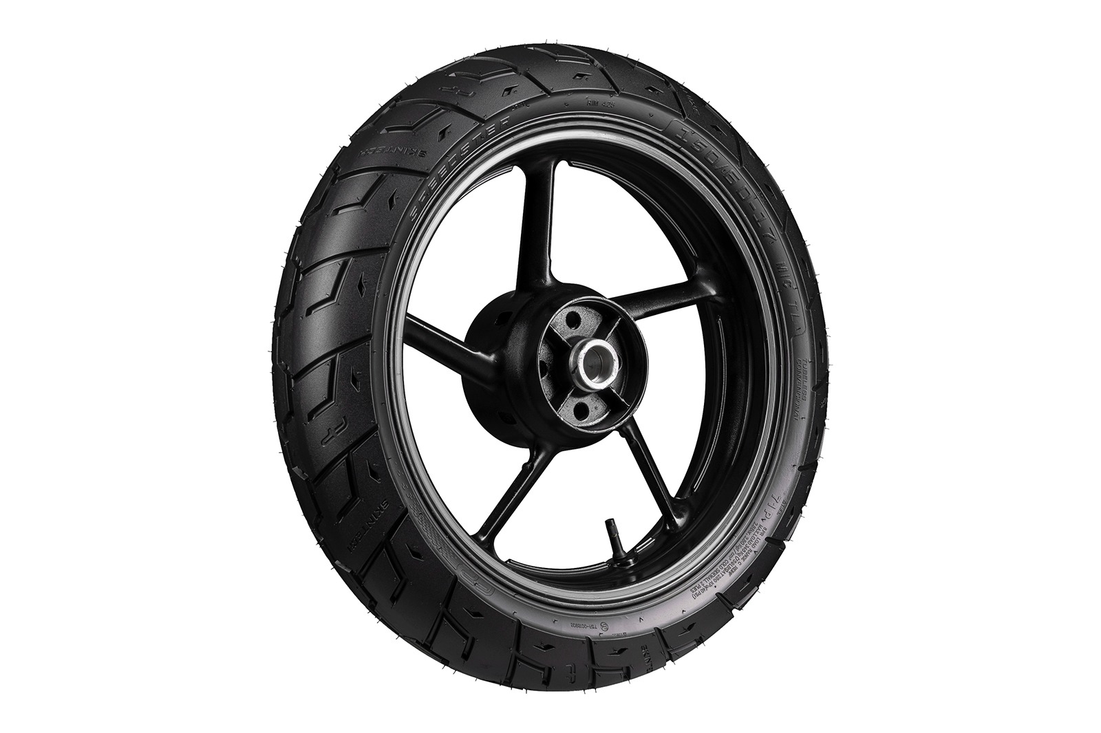 Vista en ángulo lateral de la llanta SPEEDSTER 150/60-17 TL para motos touring