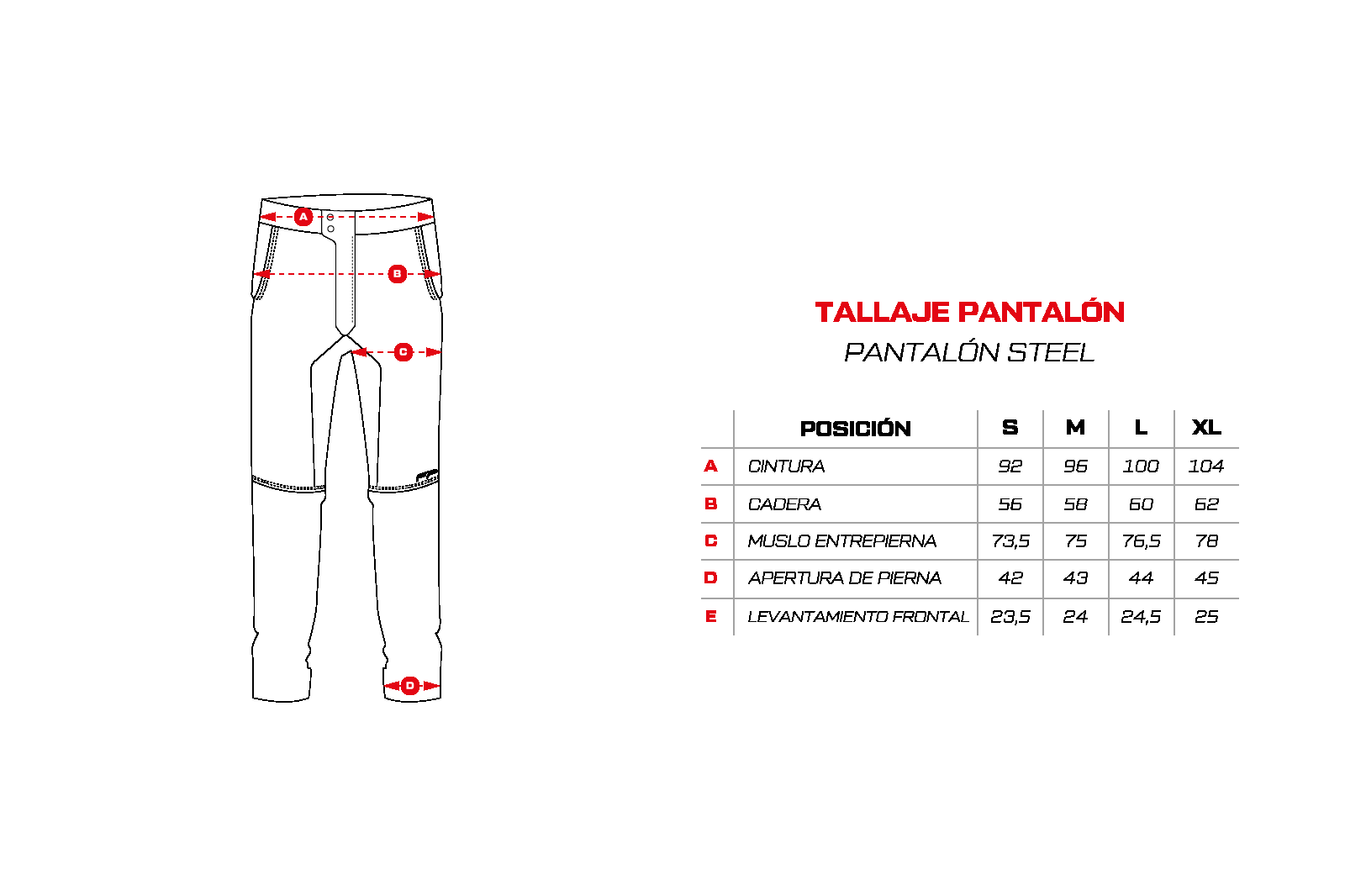 Pantalón protección steel negro