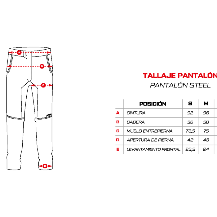 Pantalón protección steel negro
