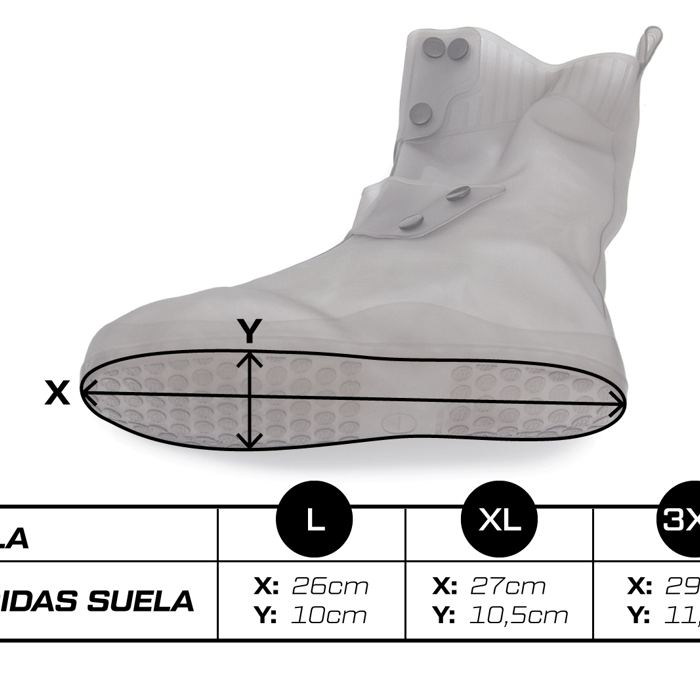 Talla de botas impermeables medidas