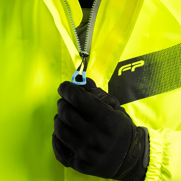 cierre impermeable con puller azul