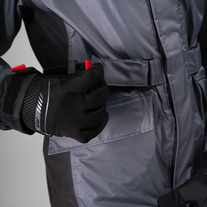 Ajuste de cintura en impermeable de mujer para moto