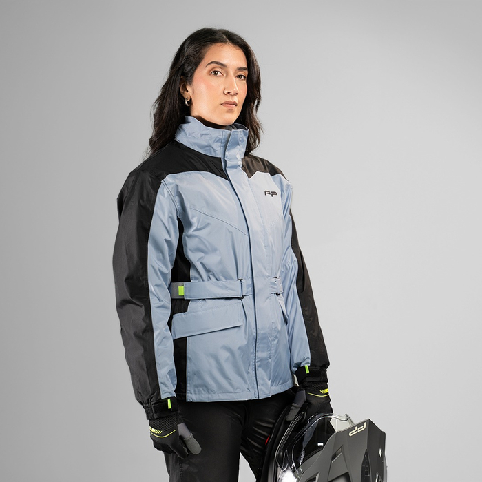 Chaqueta impermeable mujer color azul