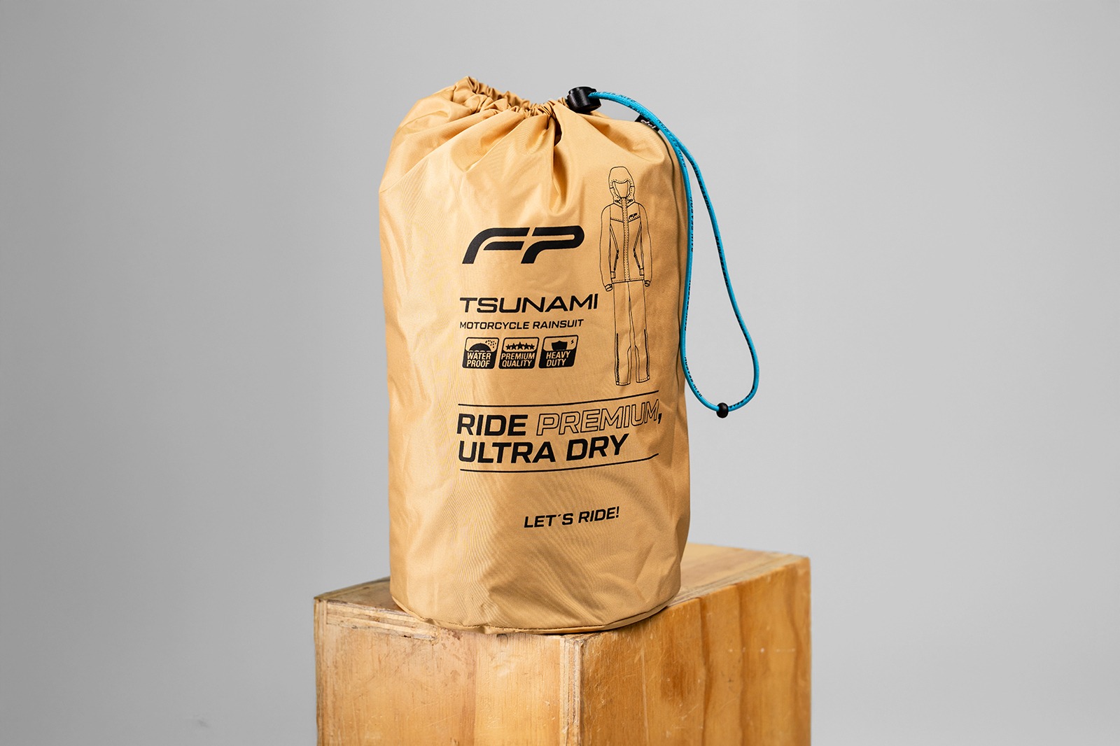 Bolsa de transporte con resorte del impermeable color arena