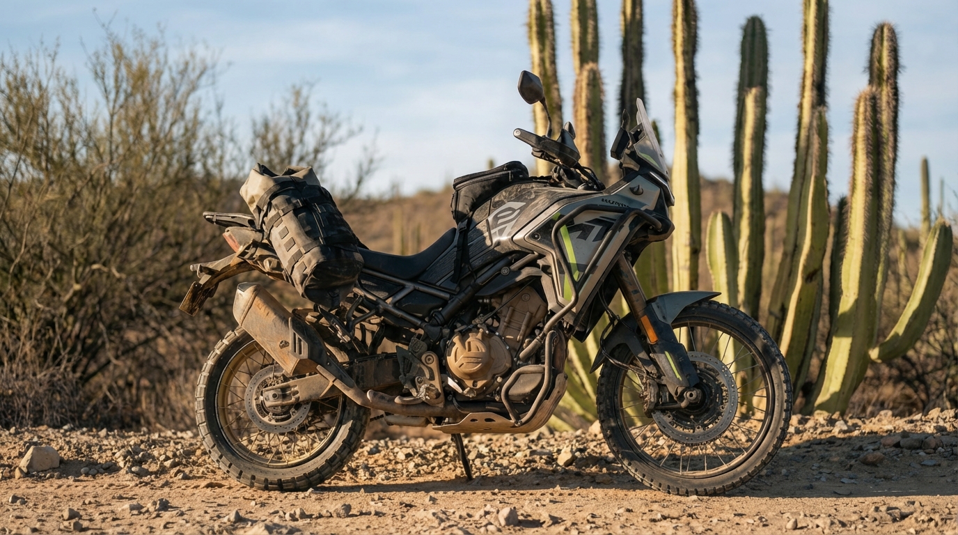 Sistema de maletas alforgas sin herrajes para aventura con drybags