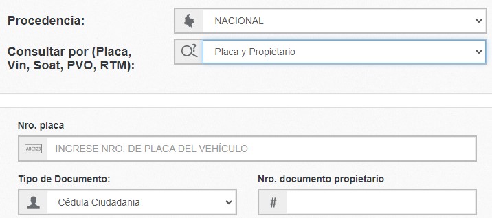 RUNT por Placa RUNT por Placa