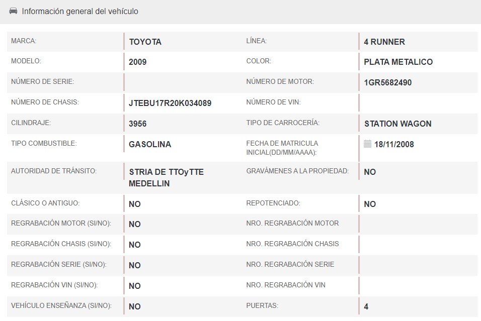RUNT Informacion General RUNT Informacion General