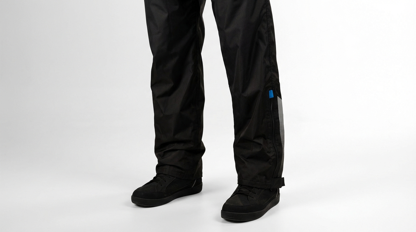 Bota larga y ancha en el impermeable que entre y salga comodamente