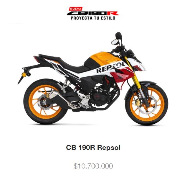 Precio CB 190 repsol