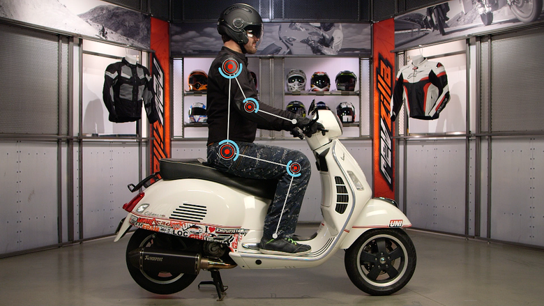 Ergonomia moto scooter