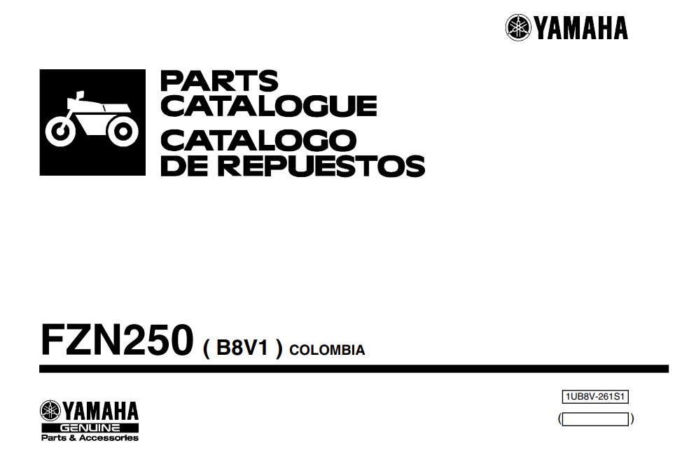Catalogo de partes FZ 250 2020