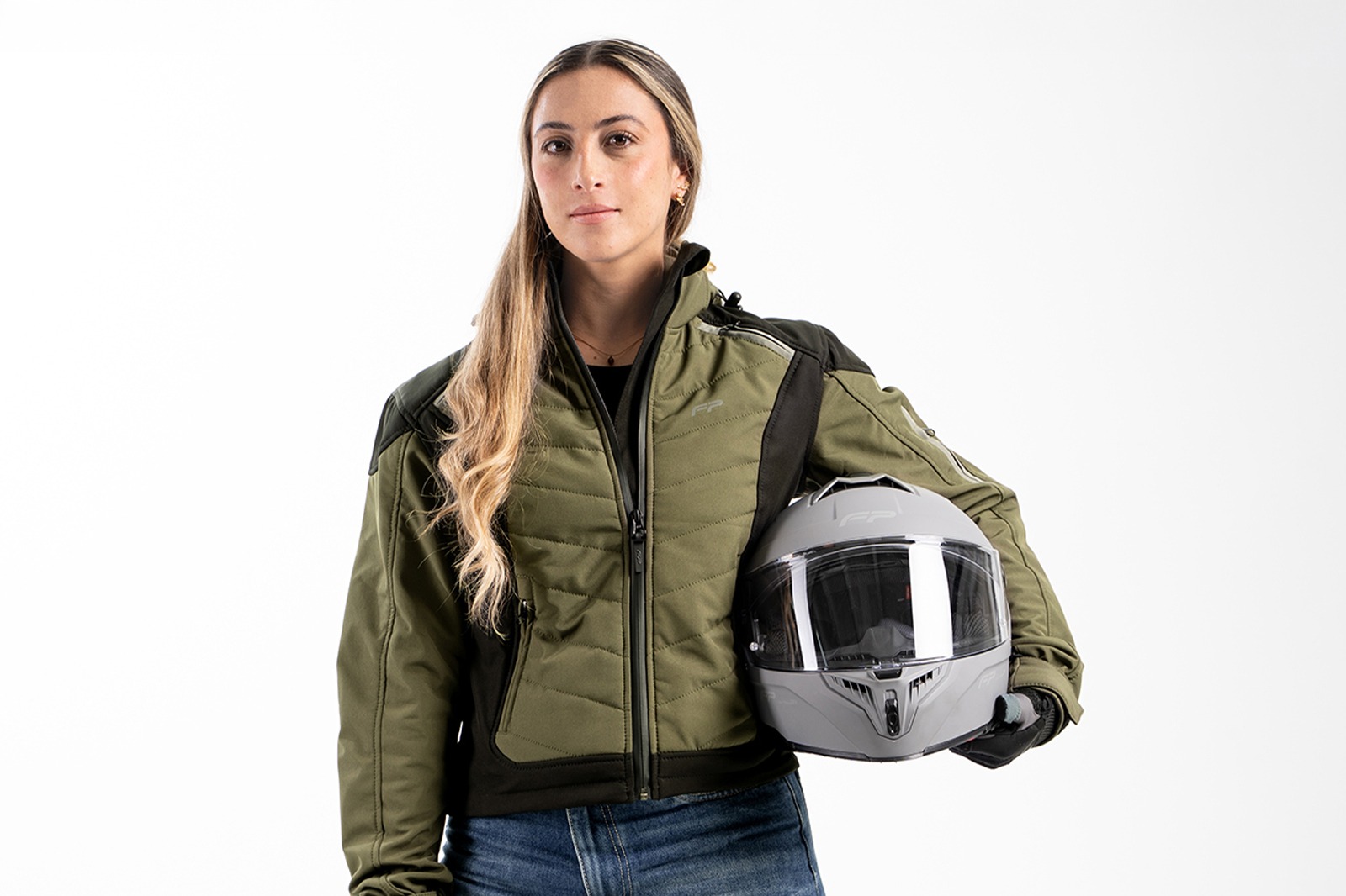 chaqueta naxos mujer verde militar