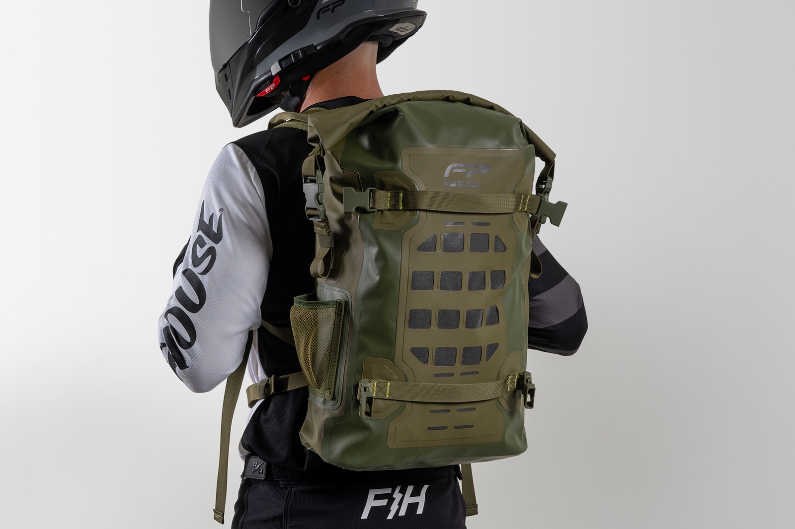 Morral Dry Bag B25 Verde impermeable para moto viajeros