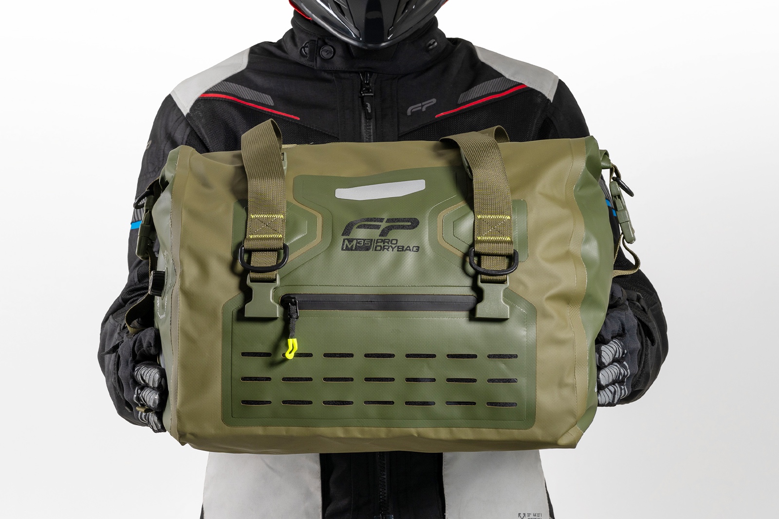 Maleta Dry Bag M35 C3 Verde impermeable para moto viajeros