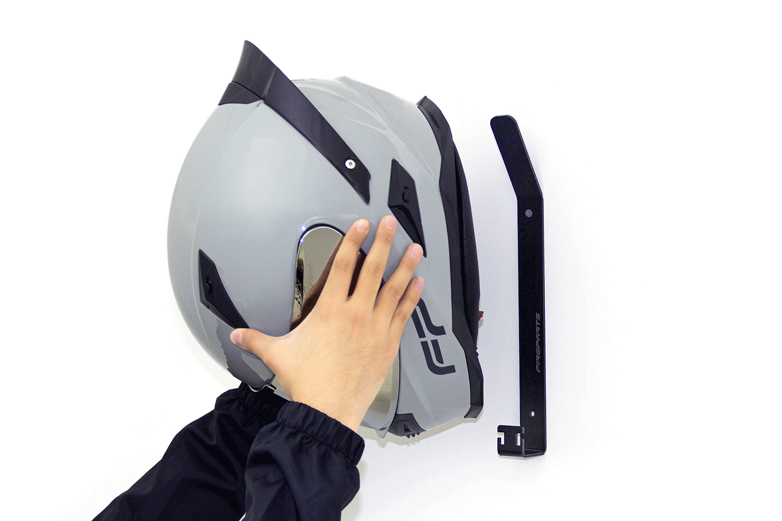 Soporte para casco de moto para pared