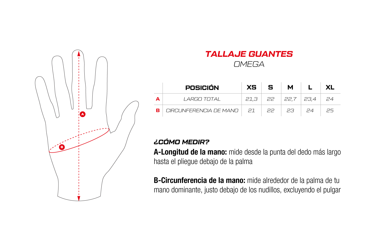 Guante de protección verano omega
