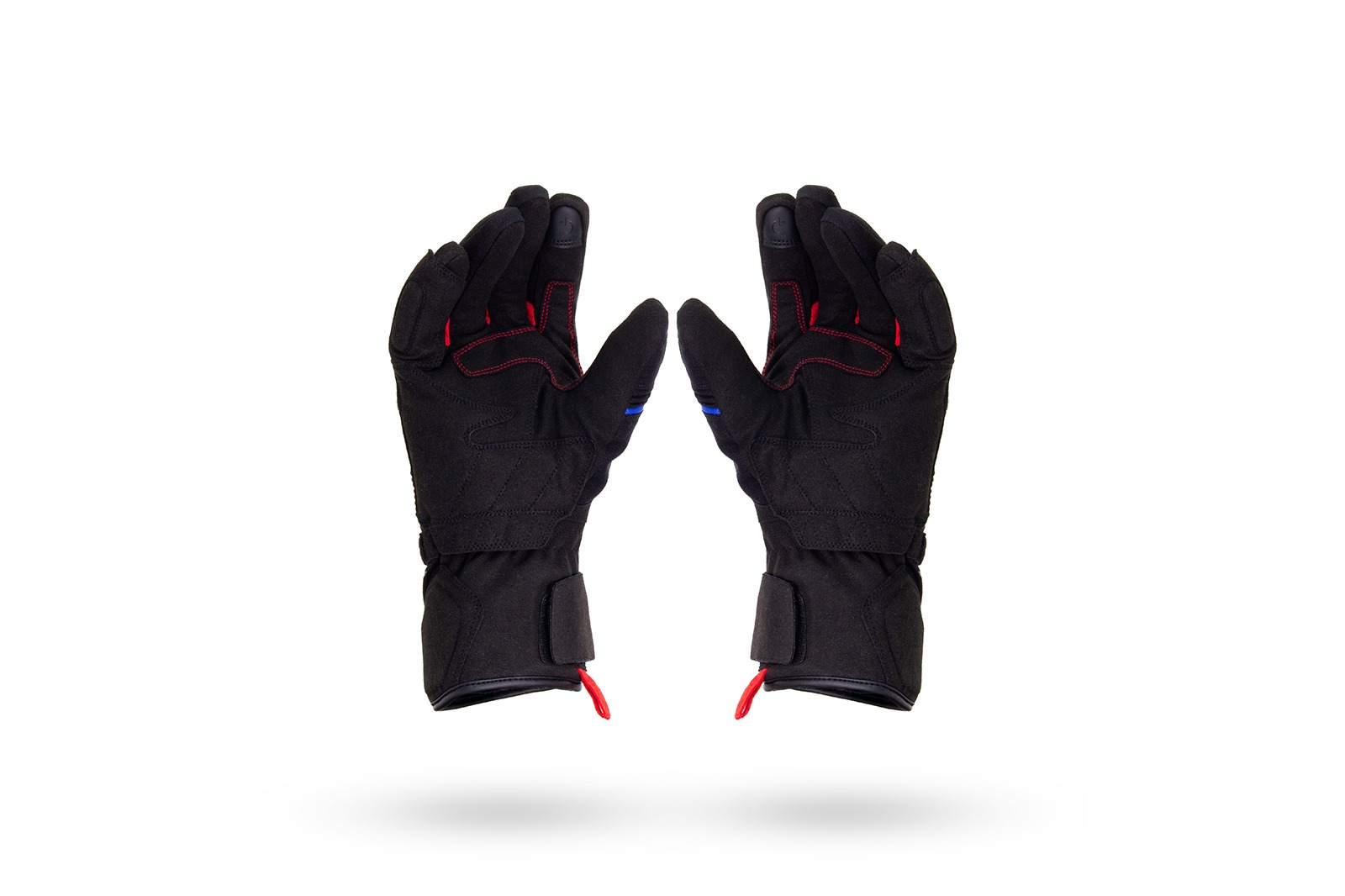 Par de guantes Maverick Gris impermeables para turismo en moto, con cierre de velcro y tecnología táctil