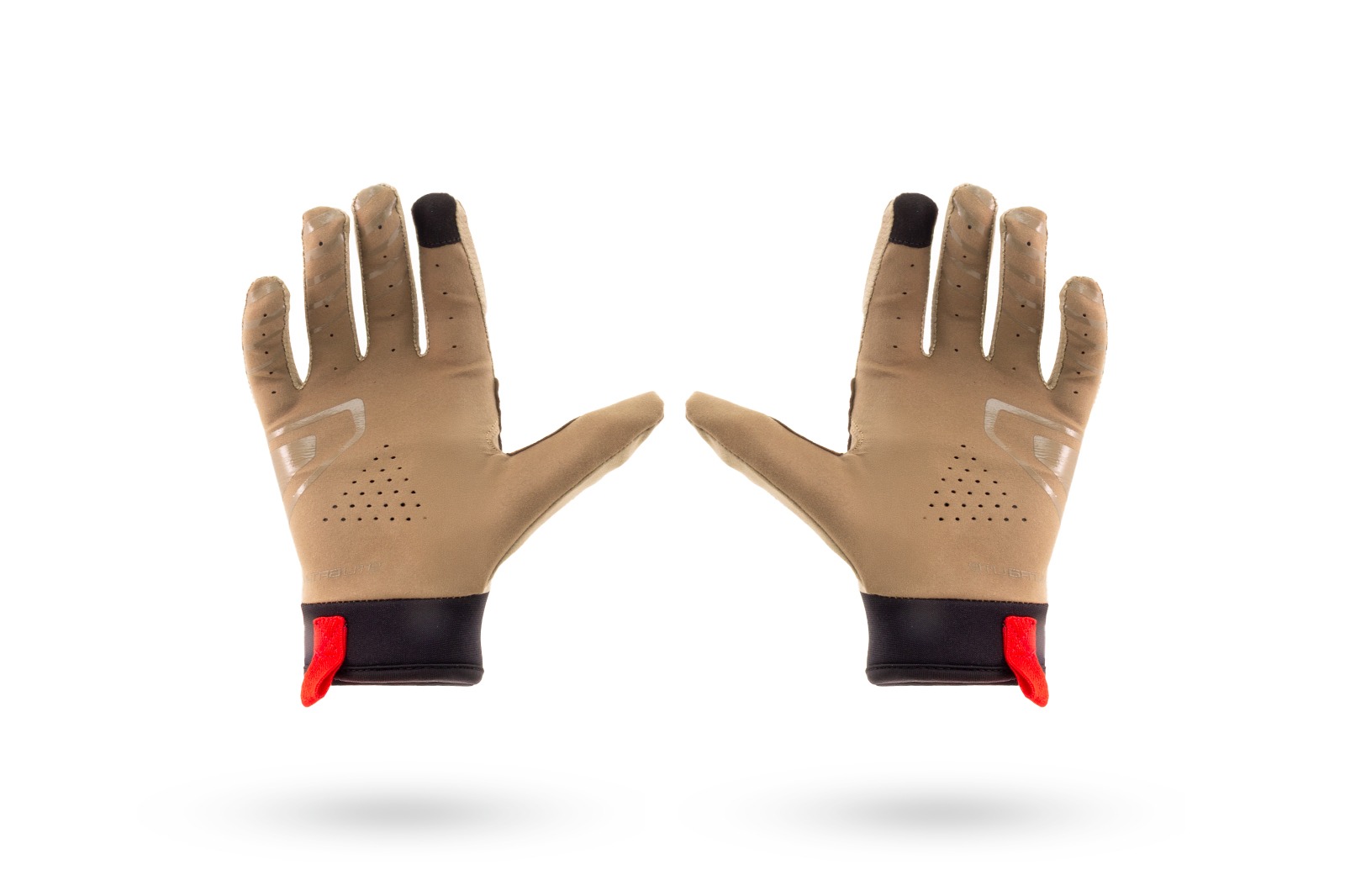 Vista trasera de guantes de moto arena Ultralight Desert, ventilados y ligeros, ideales para rutas extremas