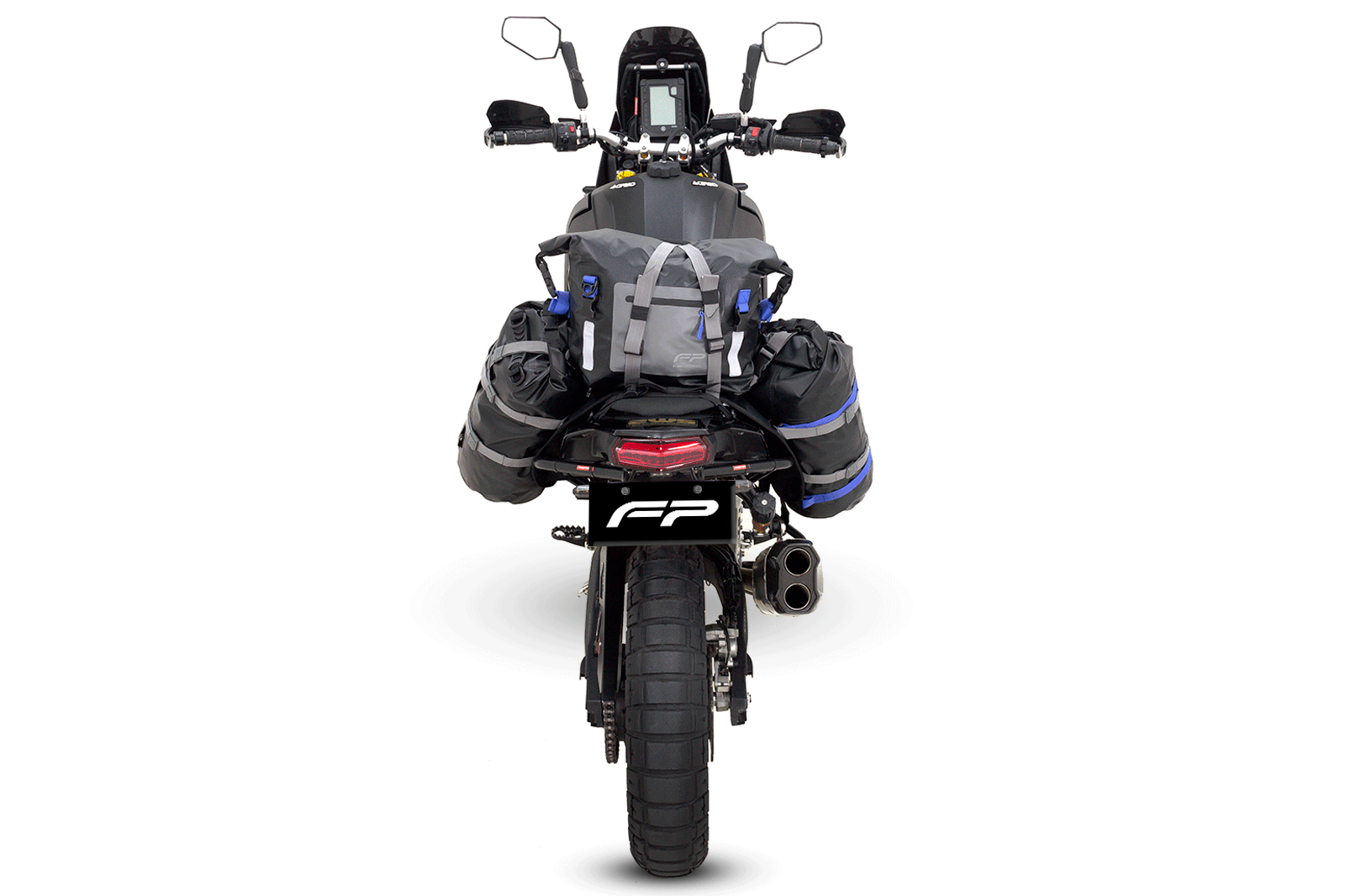 SISTEMA RACKLESS PARA DRYBAG  FP EXPEDITION, Soporte Maletas Laterales, Soporte Textil para Drybag, Organizador de Drybag, Anclaje de Drybag, Maletas Laterales, Cuelga Drybag, Soporte Textil, Drybag, Motocicleta, Correa, Universal, Resistente, Liviano, Fá