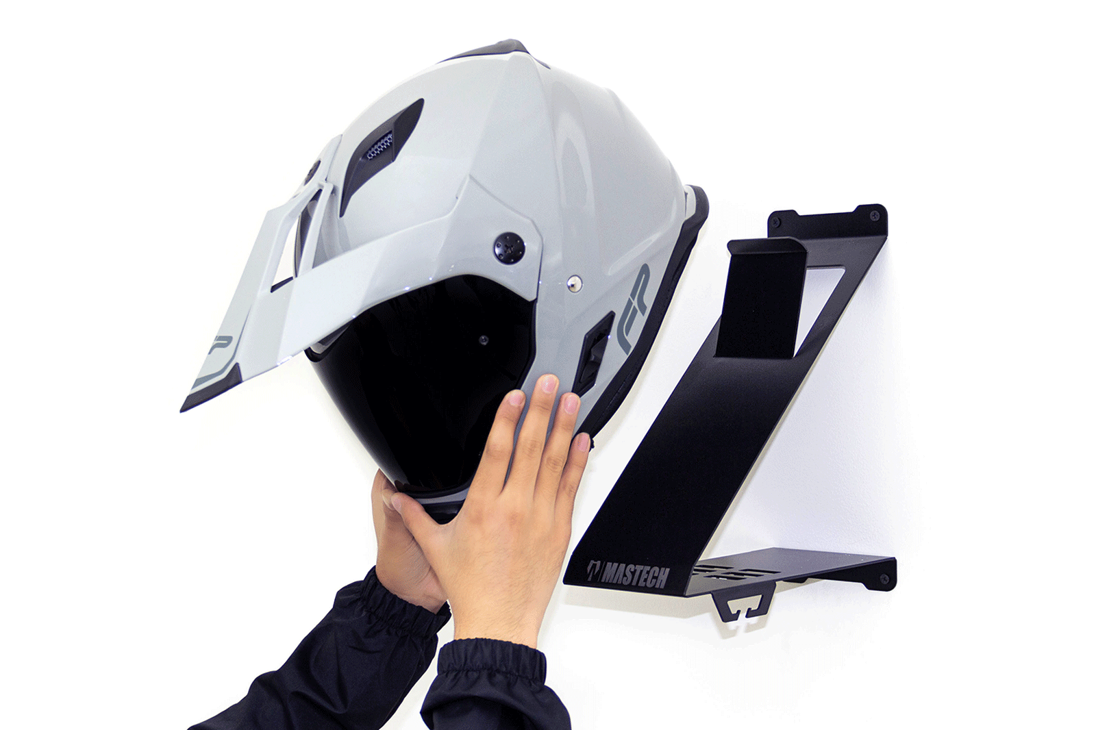 Soporte para Casco de Moto en Pared o Muro