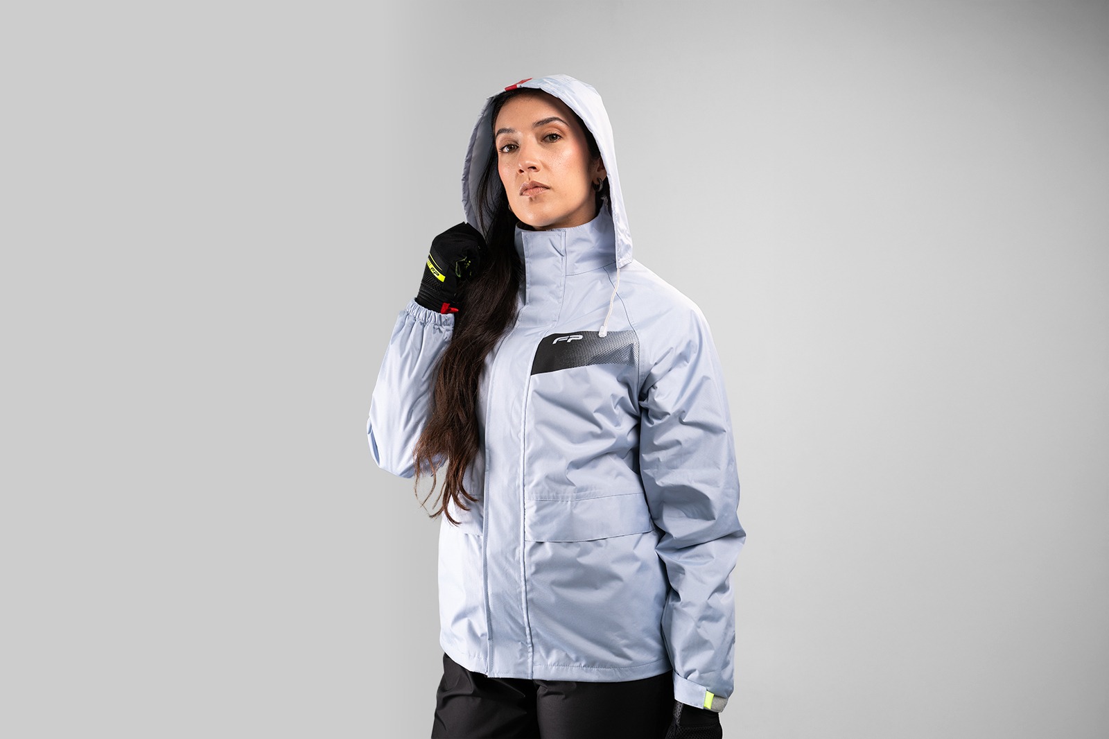 Chaueta impermeable de dama azul claro FP