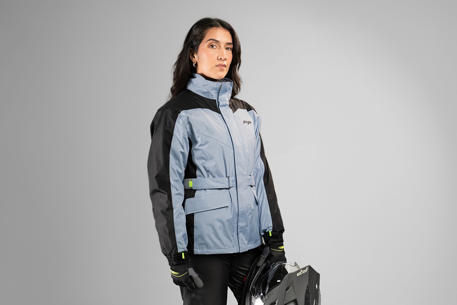 Chaqueta impermeable mujer color azul