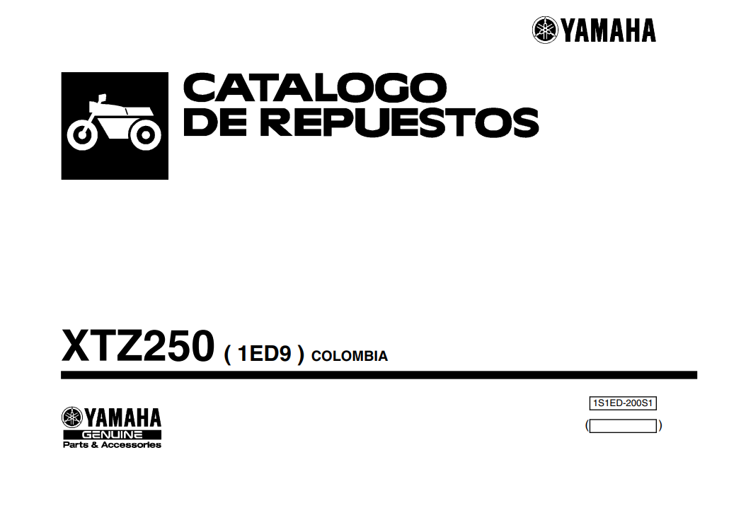 Catalogo de Repuestos de Yamaha XTZ 250 FI