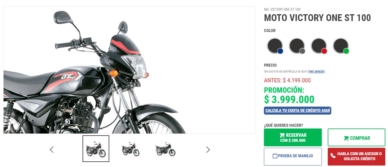 Precio Auteco Victory One ST