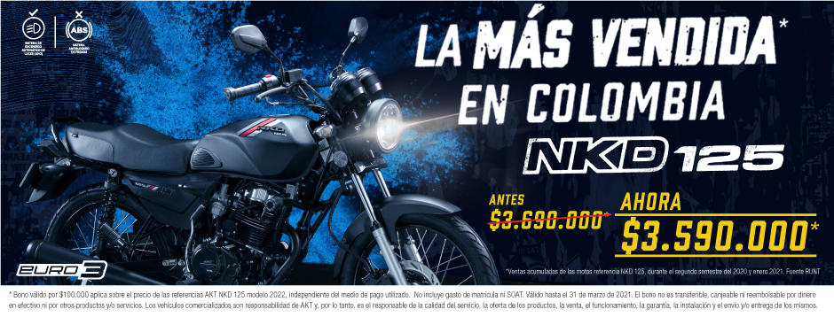 NKD 125 la moto mas vendida en colombia