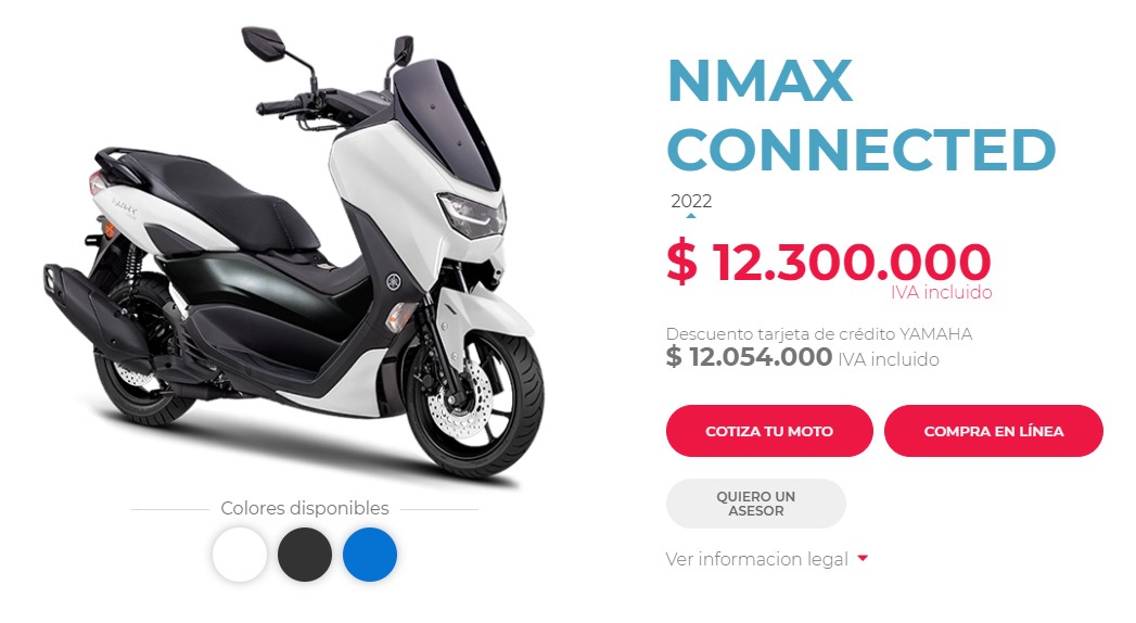 Precio Nueva Nmax Connceted 2022